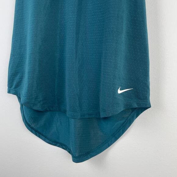 Nike Elastika Elevate Training Tank Top Spell Out Racerback Teal Green - XS - Picture 3 of 8